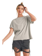 Load image into Gallery viewer, Aemi + Co Exposed Seam Round Neck Short Sleeve T-Shirt