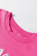 Load image into Gallery viewer, Rose Red Floral MAMA Embroidered Graphic Pullover Sweatshirt