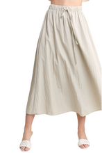 Load image into Gallery viewer, ADORA Drawstring Waist Crinkle Maxi Skirt
