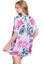 Load image into Gallery viewer, BOMBOM Floral V-Neck Short Sleeve T-Shirt