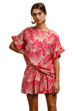 Load image into Gallery viewer, BiBi Print Woven Ruffled Sleeves Top