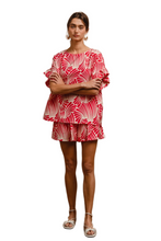Load image into Gallery viewer, BiBi Print Woven Ruffled Sleeves Top