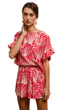 Load image into Gallery viewer, BiBi Print Woven Ruffled Sleeves Top