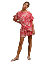 Load image into Gallery viewer, BiBi Print Woven Ruffled Sleeves Top