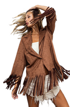 Load image into Gallery viewer, BiBi Single Blazer with Fringed Hem