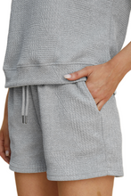 Load image into Gallery viewer, Double Take Full Size Texture Short Sleeve Top and Shorts Set