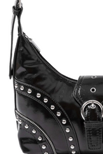 Load image into Gallery viewer, Fame Faux Leather Studded Trim Shoulder Bag