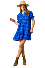 Load image into Gallery viewer, Umgee Heart Pattern Short Sleeve Ruffle Babydoll Dress