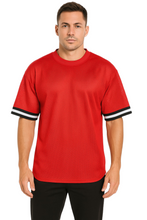 Load image into Gallery viewer, WEIV Men's Mesh Sleeve Tape Athletic T-shirt