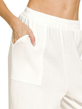 Load image into Gallery viewer, Zenana Double Gauze Elastic Band Pants