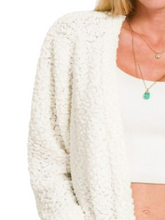 Load image into Gallery viewer, Zenana Long Sleeve Popcorn Sweater Cardigan with Pockets