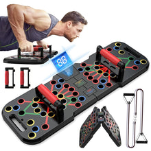 Load image into Gallery viewer, Push Up Board with Smart Count, Multi-Function 60 in 1 Push Up Bar (Foldable &amp; Portable)
