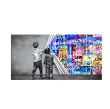 Load image into Gallery viewer, Children&#39;s Graffiti Wall Art Canvas Abstract
