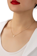 Load image into Gallery viewer, mini smiley face on a delicate chain necklace
