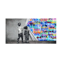 Load image into Gallery viewer, Children&#39;s Graffiti Wall Art Canvas Abstract
