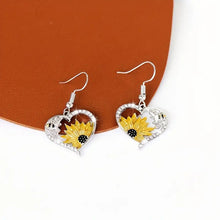 Load image into Gallery viewer, Cute Lady Animal Bee Sunflower Heart Earrings
