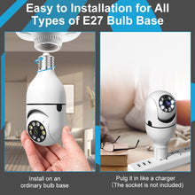 Load image into Gallery viewer, Home Security Camera Wireless WIFI Outdoor Surveillance Camera with Light Bulb 1080 HD Motion Detection
