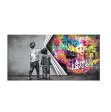 Load image into Gallery viewer, Children&#39;s Graffiti Wall Art Canvas Abstract
