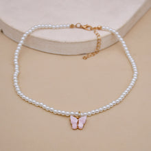 Load image into Gallery viewer, European And American Opal Bow Knot Pearl Necklace Women
