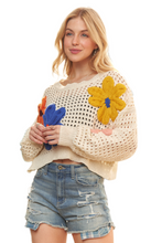 Load image into Gallery viewer, ADORA Floral Patch Sweater Crop Top
