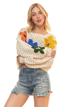 Load image into Gallery viewer, ADORA Floral Patch Sweater Crop Top
