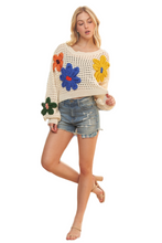 Load image into Gallery viewer, ADORA Floral Patch Sweater Crop Top
