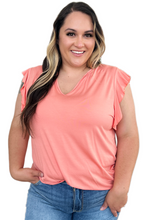 Load image into Gallery viewer, Basic Bae Full Size Bamboo Notched Ruffled Short Sleeve T-Shirt
