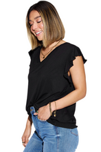 Load image into Gallery viewer, Basic Bae Full Size Bamboo Notched Ruffled Short Sleeve T-Shirt
