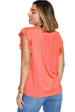 Load image into Gallery viewer, Basic Bae Full Size Bamboo Notched Ruffled Short Sleeve T-Shirt
