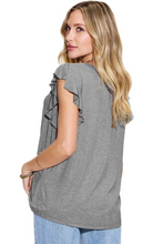 Load image into Gallery viewer, Basic Bae Full Size Bamboo Notched Ruffled Short Sleeve T-Shirt
