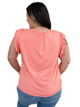 Load image into Gallery viewer, Basic Bae Full Size Bamboo Notched Ruffled Short Sleeve T-Shirt
