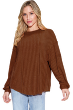 Load image into Gallery viewer, Basic Bae Full Size Ribbed Round Neck Long Sleeve T-Shirt
