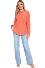 Load image into Gallery viewer, Basic Bae Full Size Ribbed Round Neck Long Sleeve T-Shirt
