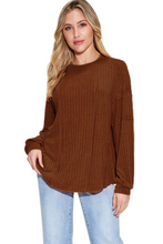 Load image into Gallery viewer, Basic Bae Full Size Ribbed Round Neck Long Sleeve T-Shirt
