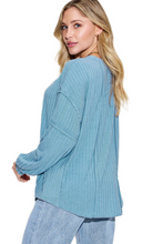 Load image into Gallery viewer, Basic Bae Full Size Ribbed Round Neck Long Sleeve T-Shirt
