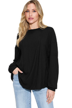 Load image into Gallery viewer, Basic Bae Full Size Ribbed Round Neck Long Sleeve T-Shirt
