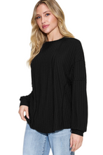 Load image into Gallery viewer, Basic Bae Full Size Ribbed Round Neck Long Sleeve T-Shirt
