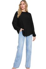 Load image into Gallery viewer, Basic Bae Full Size Ribbed Round Neck Long Sleeve T-Shirt
