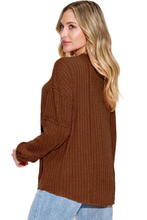 Load image into Gallery viewer, Basic Bae Full Size Ribbed Round Neck Long Sleeve T-Shirt
