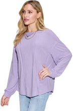 Load image into Gallery viewer, Basic Bae Full Size Ribbed Round Neck Long Sleeve T-Shirt
