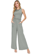 Load image into Gallery viewer, Basic Bae Full Size Ribbed Tank and Wide Leg Pants Set
