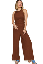 Load image into Gallery viewer, Basic Bae Full Size Ribbed Tank and Wide Leg Pants Set
