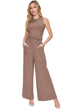 Load image into Gallery viewer, Basic Bae Full Size Ribbed Tank and Wide Leg Pants Set
