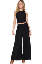Load image into Gallery viewer, Basic Bae Full Size Ribbed Tank and Wide Leg Pants Set
