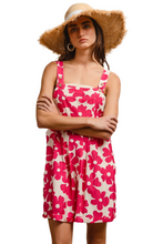 Load image into Gallery viewer, BiBi Floral Prints Tuck Detail Short Overall With Pockets
