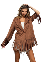 Load image into Gallery viewer, BiBi Single Blazer with Fringed Hem
