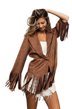 Load image into Gallery viewer, BiBi Single Blazer with Fringed Hem
