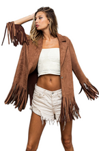 Load image into Gallery viewer, BiBi Single Blazer with Fringed Hem
