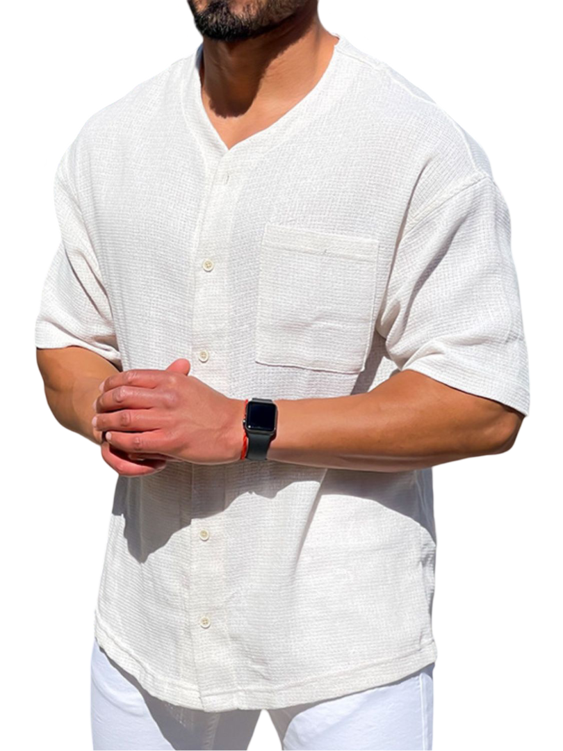 Men's Plus Size Chest Pocket Button Down Shirt