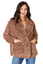 Load image into Gallery viewer, Culture Code Double Breasted Fuzzy Coat
